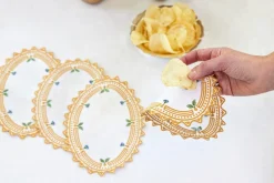 Oval Danica Cocktail Napkins (4)