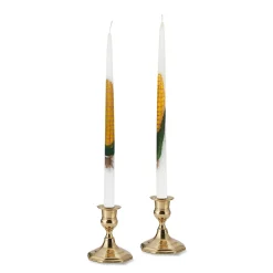 Painted Corn Taper Candles (2)