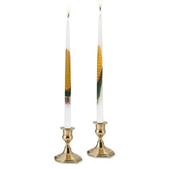 Painted Corn Taper Candles (2)
