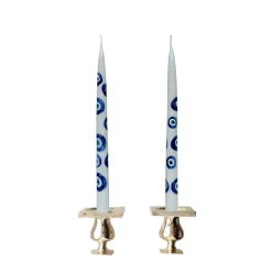 Painted Evil Eye Tapers (2)