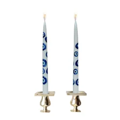Painted Evil Eye Tapers (2)