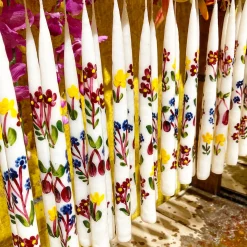 Painted Fall Fruit Tapers (2)