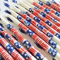 Painted Flag Tapers (2)
