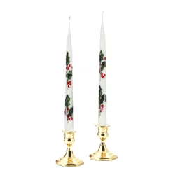 Painted Holly Tapers (2)