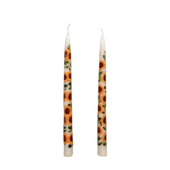 Painted Sunflower Tapers (2)