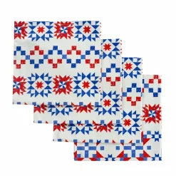 Patriotic Quilt Dinner Napkins (4)
