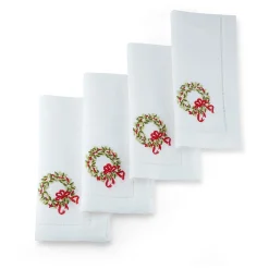 Pearl Wreath Dinner Napkins (4)