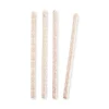 Pink & White Ceramic Straws (4)