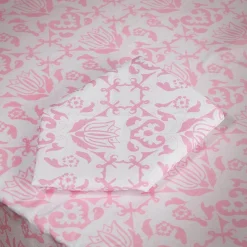 Pink & White Napkins (4)
