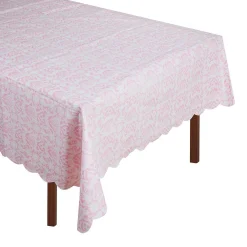 Pink & White Tablecloth
