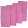 Pink Eyelet Dinner Napkins (4)