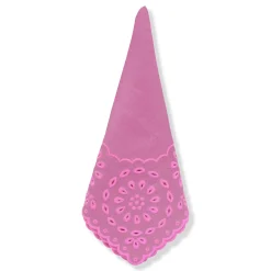 Pink Eyelet Dinner Napkins (4)