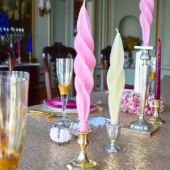 Pink Feather Candles (2)