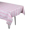 Pink Stripe Tablecloth
