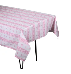 Pink Stripe Tablecloth