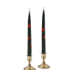 Poinsettia Painted Tapers (2)