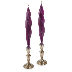 Purple Feather Candles (2)