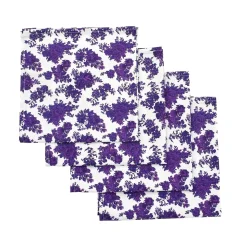 Purple Floral Napkins (4)