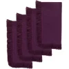 Purple Fringe Dinner Napkins