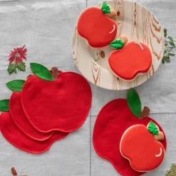 Red Apple Cocktail Napkins (4)