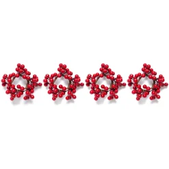 Red Berry Napkin Rings (4)