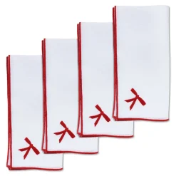 Red Bow Dinner Napkins (4)