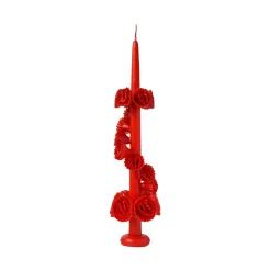 Red Flower Candle