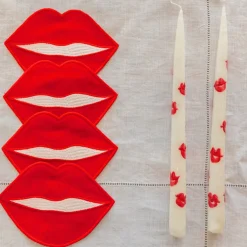 Red Lip Cocktail Napkins (4)