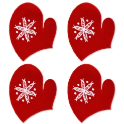 Red Mitten Cocktail Napkins (4)