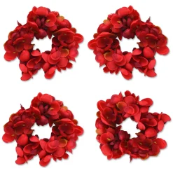 Red Petal Napkin Rings (4)