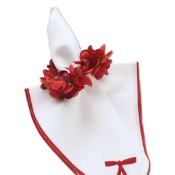 Red Petal Napkin Rings (4)