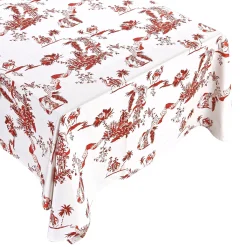 Red Toile Tablecloth
