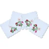 Scalloped Flower Cocktail Napkins (4)