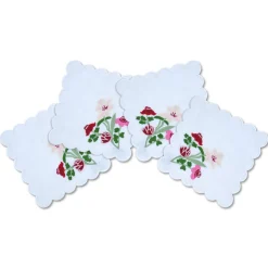 Scalloped Flower Cocktail Napkins (4)