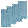 Sea Foam Scalloped Dinner Napkins (4)