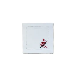 Skiing Santa Cocktail Napkins (4)