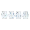 Stemless Blue Dot Glasses (4)