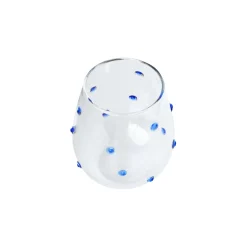 Stemless Blue Dot Glasses (4)