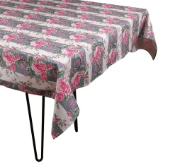 Striped Chintz Tablecloth