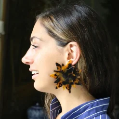 Tortoise Star Earrings