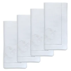 Uppercase "G" Cutwork Dinner Napkins
