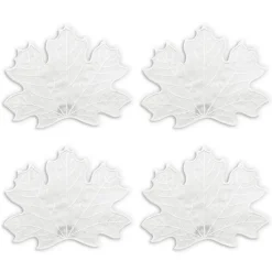 White Leaf Cocktail Napkins (4)