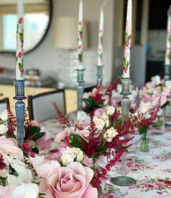 White Painted Tulip Tapers (2)