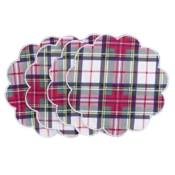 White Plaid Placemats (4)