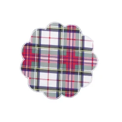 White Plaid Placemats (4)