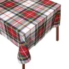 White Plaid Tablecloth