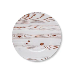 White Wood Salad Plate