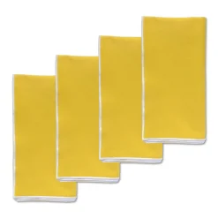 Yellow Linen Dinner Napkins (4)
